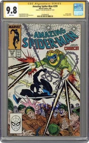 AMAZING SPIDER-MAN 299 CGC 9.8 SS SIGNATURE SERIES SIGNED TODD MCFARLANE *VENOM*