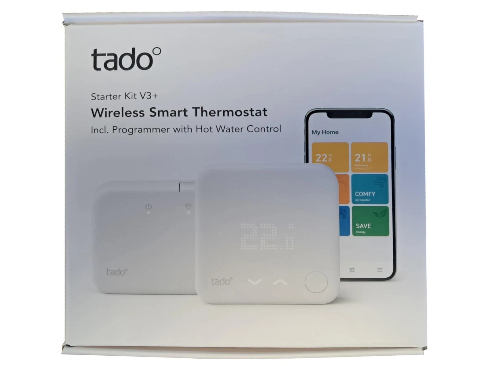 tado° Starter Kit - Wireless Smart Thermostat V3+ Programmer - Hot Water Control