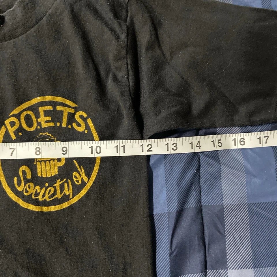 Verdadero Vintage Brillo Velva de una sola puntada años 70/80 Society of P.O.E.T.S. Camiseta Foto 4 de 4