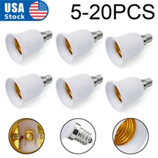 Light Bulb Socket Adapter  E12 to E26/E27 Base Chandelier Converter US New