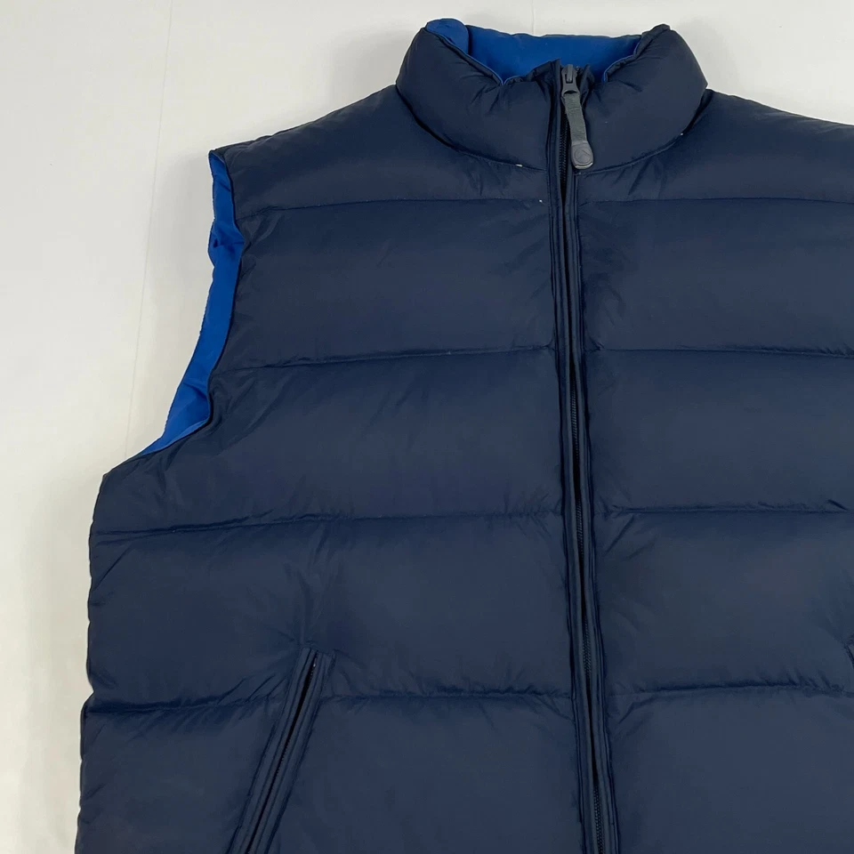 American Eagle Vest Mens Small Blue Base Camp Down Puffer Full Zip Hiking Skiing - Image 2 of 4