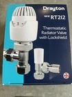 Drayton RT212 Thermostatic Radiator Valve with 15mm Angle + Lockshield 0809260