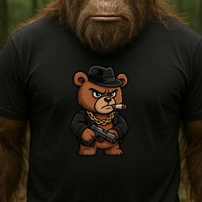 T-Shirt Gangster Teddybär   Süß & Gefährlich, Funshirt Unisex, Geschenk