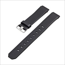 JACOB JENSEN Uhrband  Uhrenarmband original Leder schwarz 17 mm Einschubband P