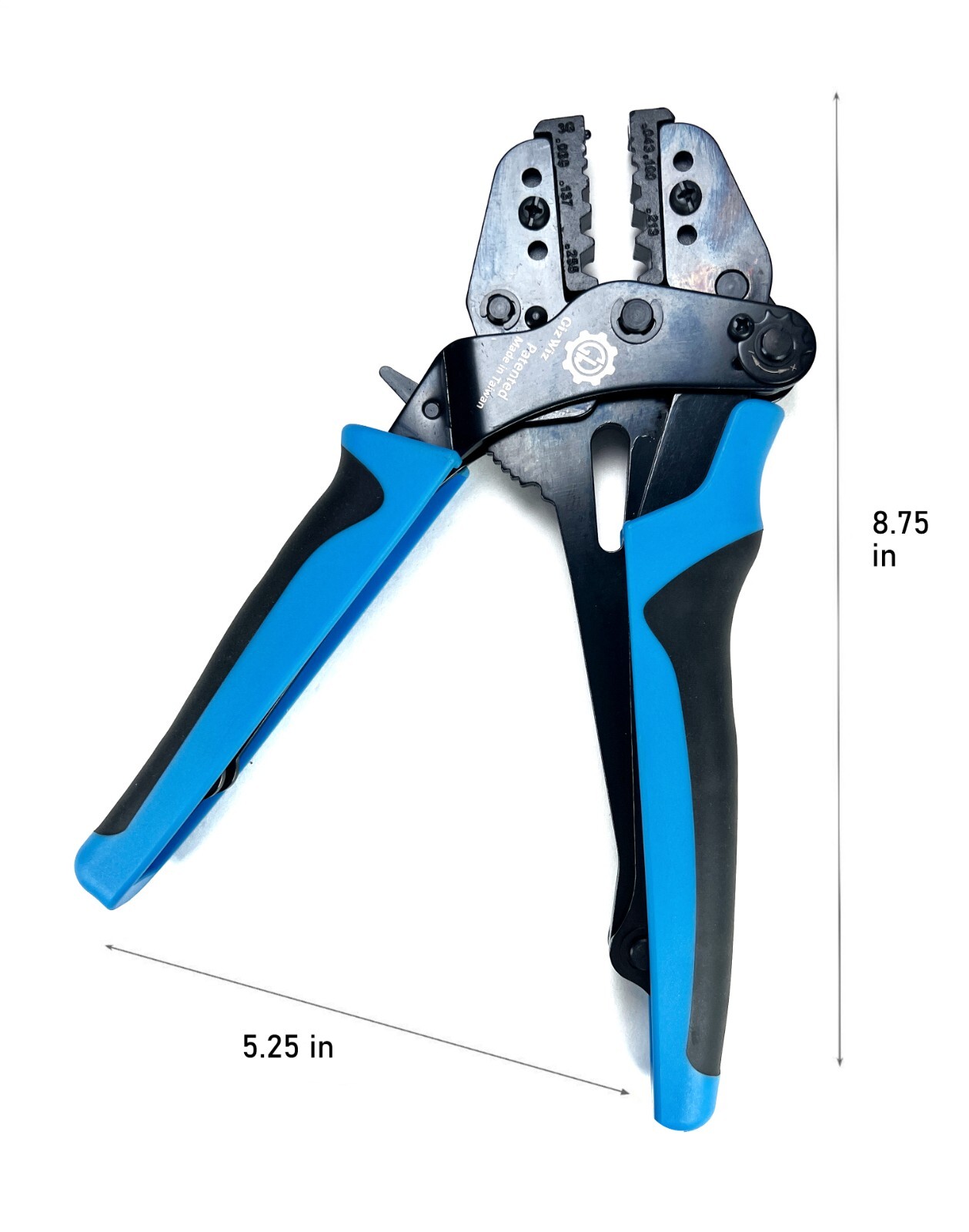GIZWIZ Interchangeable Parallel Crimp Tool RF Coax RG58 RG59 RG62 RG174 ...