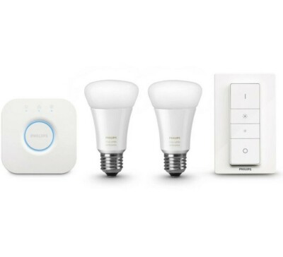 蛍光灯・電球 PHILIPS Hue White Ambiance Starter Kit Hue Starter Kit: 2-pack A19 E26 60W LED Bulbs White and Colour