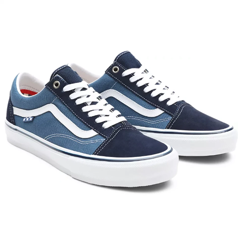 VANS SCARPE DA SKATE OLD SKOOL PRO NAVY WHITE ORIGINALE GARANTITO - Immagine 3 di 4