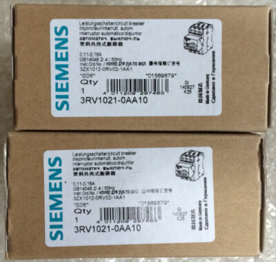 Siemens 3RV1021-0AA10 3RV10210AA10 0.11-0.16A Circuit Breaker -New Free Ship *UP