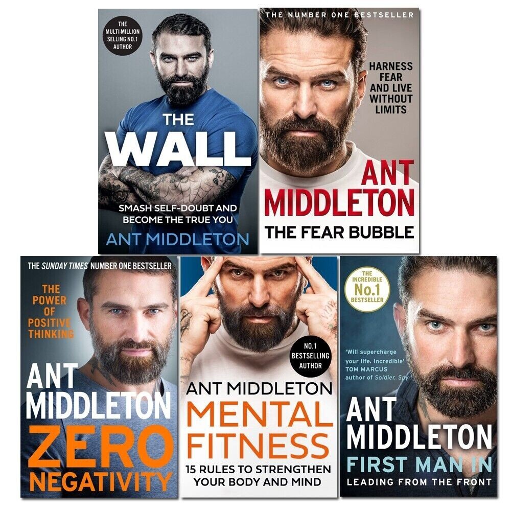 Ant Middleton 5 Books Collection Set The Wall, Mental Fitness, Zero Negativity