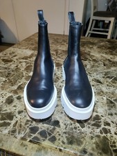 Botas KOLO de media pantorrilla para mujer gruesas de moda botas de cuero negras para dama