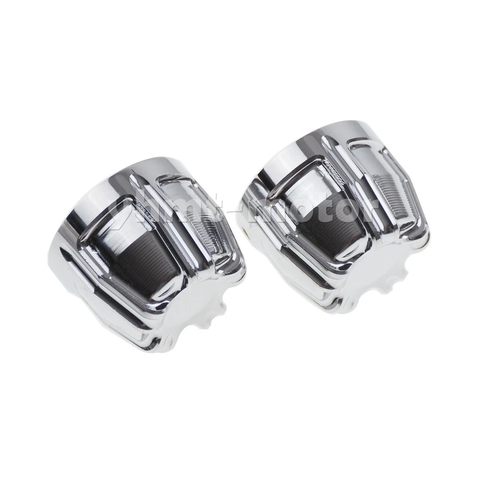 Chrome Front Axle Nut Cover Bolt Fit For Road King Glide Softail Sportster - Imagem 2 de 4