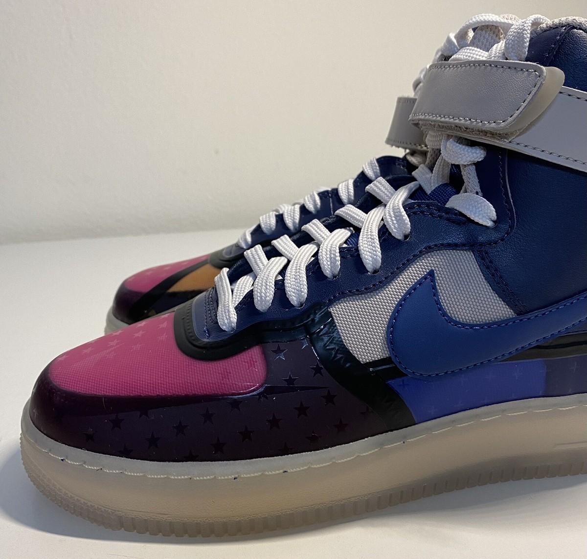 Nike Air Force High '07 PRM Thunder Blue Pink Navy Mens Sz