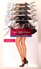 Hanes Silk Reflections Control Top Sheer Toe #717 Size AB Lot of 5 NEW