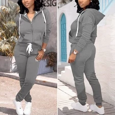 Women's Two Piece Outfits Sets Long Pants Casual Matching Clothing SZ L,XL,2XL