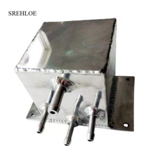 1L Universal Aluminum Oil Surge Catch Water Tank & Hose Tails Drift Drag