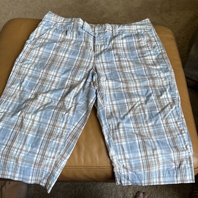 So Wear It Declare It Bermuda Women s Short Size 9 Plaid Light Blue