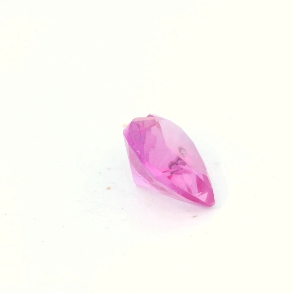 7.35ct Loose Heart Cut Lab Created Pink Sapphire Gemstone 12 x 12mm - Image 3 of 4