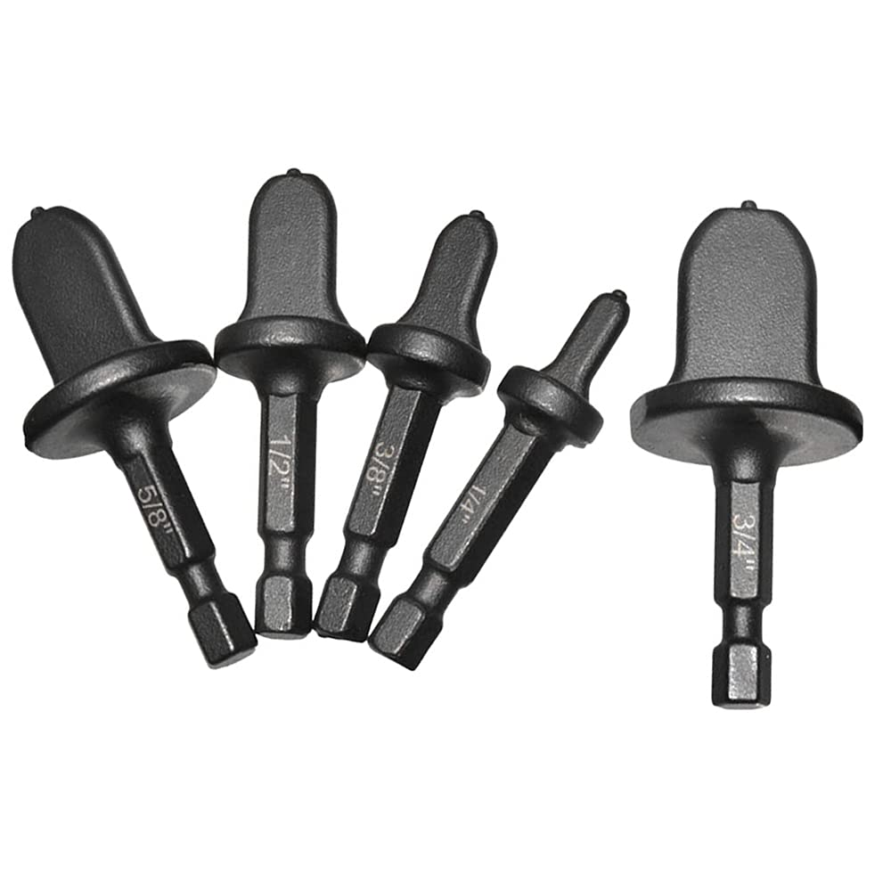 5Pc Copper Tube Expander 1/4 Inch Hex Copper Pipe Swaging Tool Drill