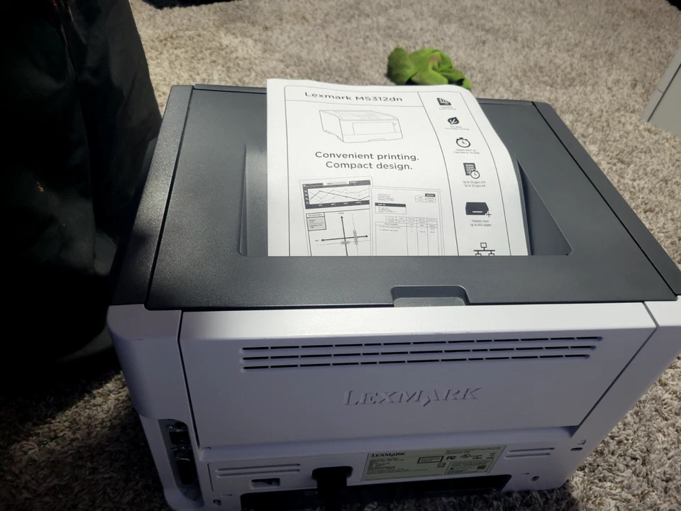 Lexmark MS312DN Workgroup Laser Printer Good/ Used - Image 4 of 4