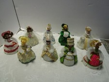 Vintage Finished Lil Missy Walco Handcrafted Lot 9-Dolls Push-pins 5  T 1970's