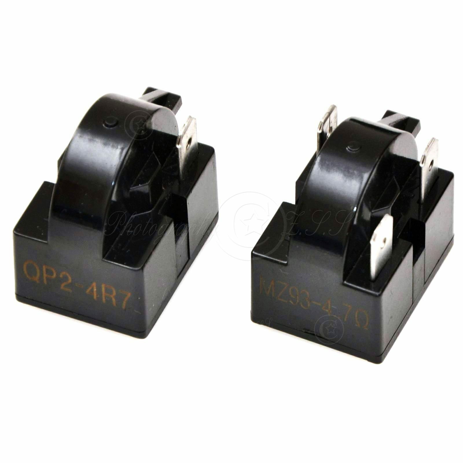 Relé de arranque de refrigerador congelador 2x 1 pin QP2-4R7/4,7 para Danby Haier Midea Homa