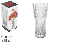 x Vaso 19cm In Vetro Trasparente Elegante Per Fiori Piante 111932 val