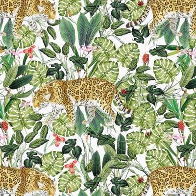 Tropical Cheetah Cotton Fabric Bundle by Loops & Threads - 1yd Pre-cut