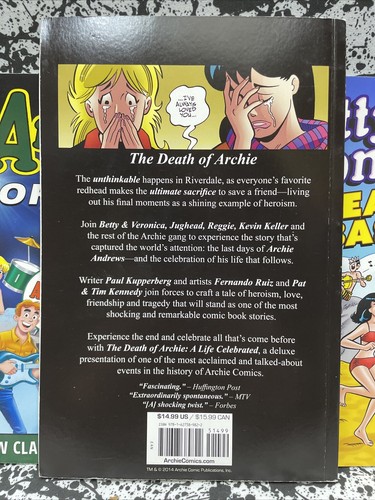 Archie Comic Book Lot 3 - The Death Of Archie Beach Blast & Friends Forever PBs - Picture 5 of 7