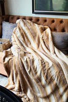 Tache 63 X 87 Inch Brown European Wolf Faux Fur Throw Blanket 5 X 7 on sale Tache 63 X 87 Inch Brown European Wolf Faux Fur Throw Blanket 5 X 7 on sale
