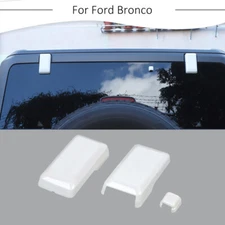 3pc Tailgate Rear Door Window Glass Hinge Cover Trim For Ford Bronco 2021+ White