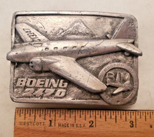 Boeing 247D Belt Buckle Vtg 1st Airliner Pacific Museum of Flight Veteran Owned