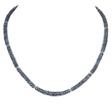 Kyanite / Disthen Blue Chain Necklace Gemstone Choker V467