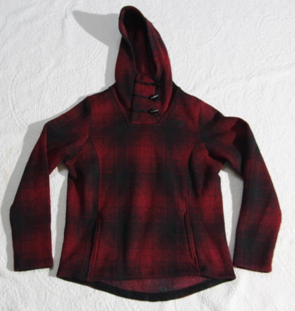 North face red plaid pullover new arrivals
