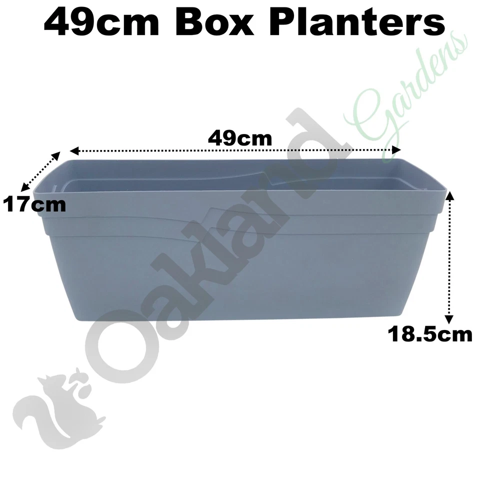 Box Planter Window Garden Trough Seed Herb Strong Plant Pot Pastel Coloured - Image 4 of 4