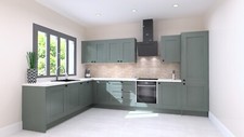 Heritage Green Shaker Kitchen with Solid Carcasses
