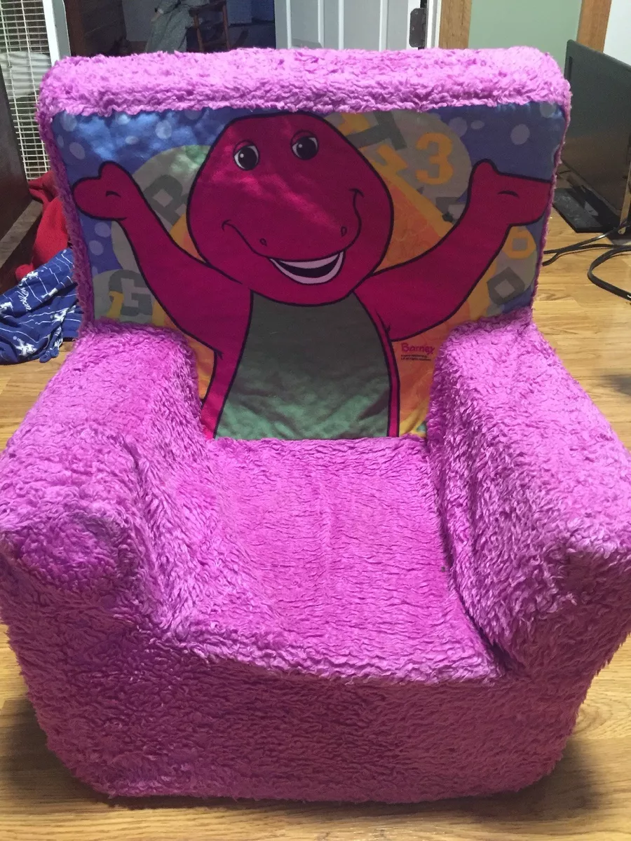 Rare Vintage Barney Child’s Foam Chair With Logo Purple Child Toddler Chair