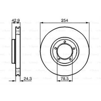 Bosch 2X Bremsscheibe Vorne 254 BelüFtet InnenbelüFtet FüR Ford Transit