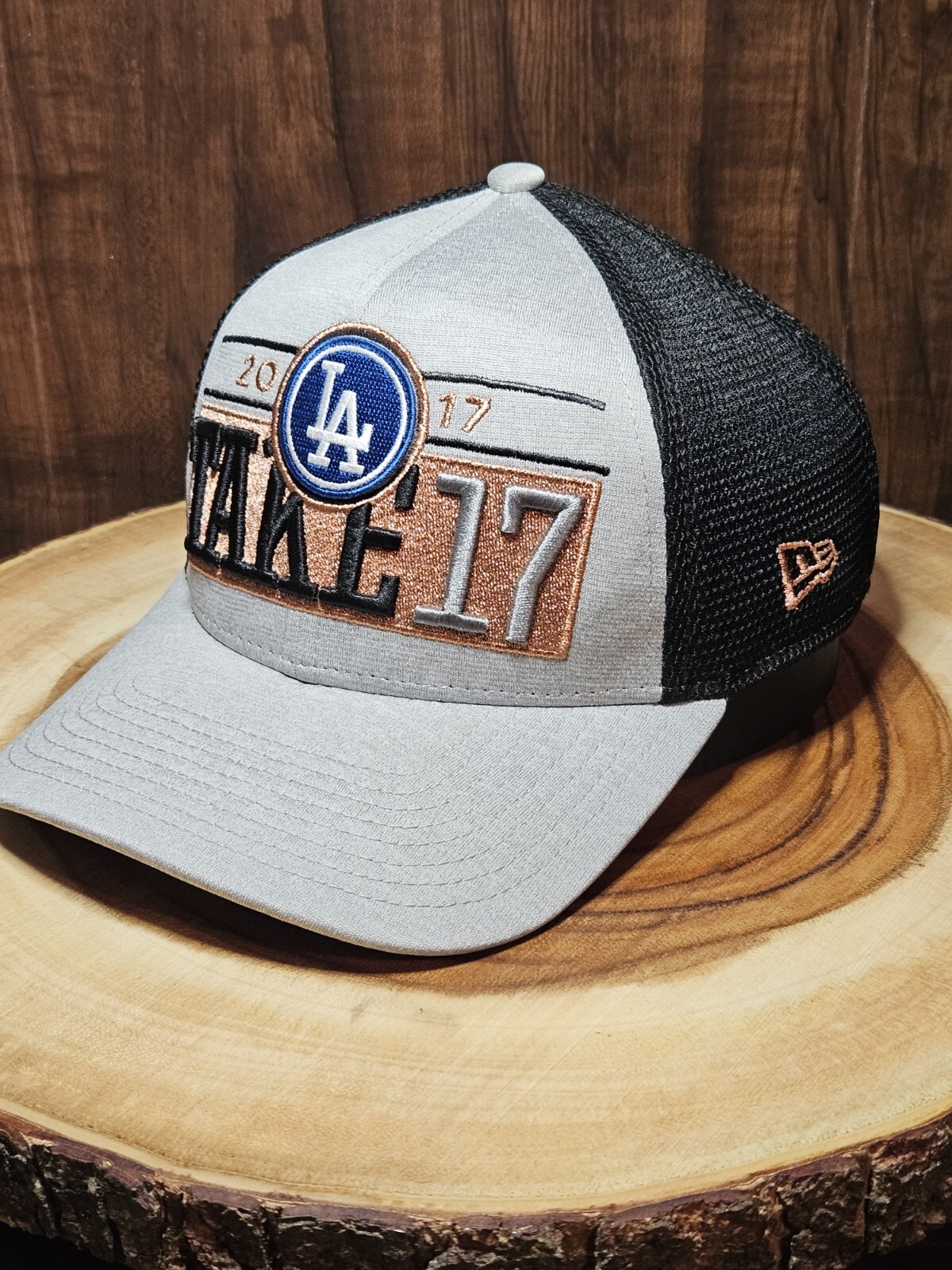 Los Angeles Dodgers New Era Trucker Snapback Adjustable Hat Cap 2017 Postseason