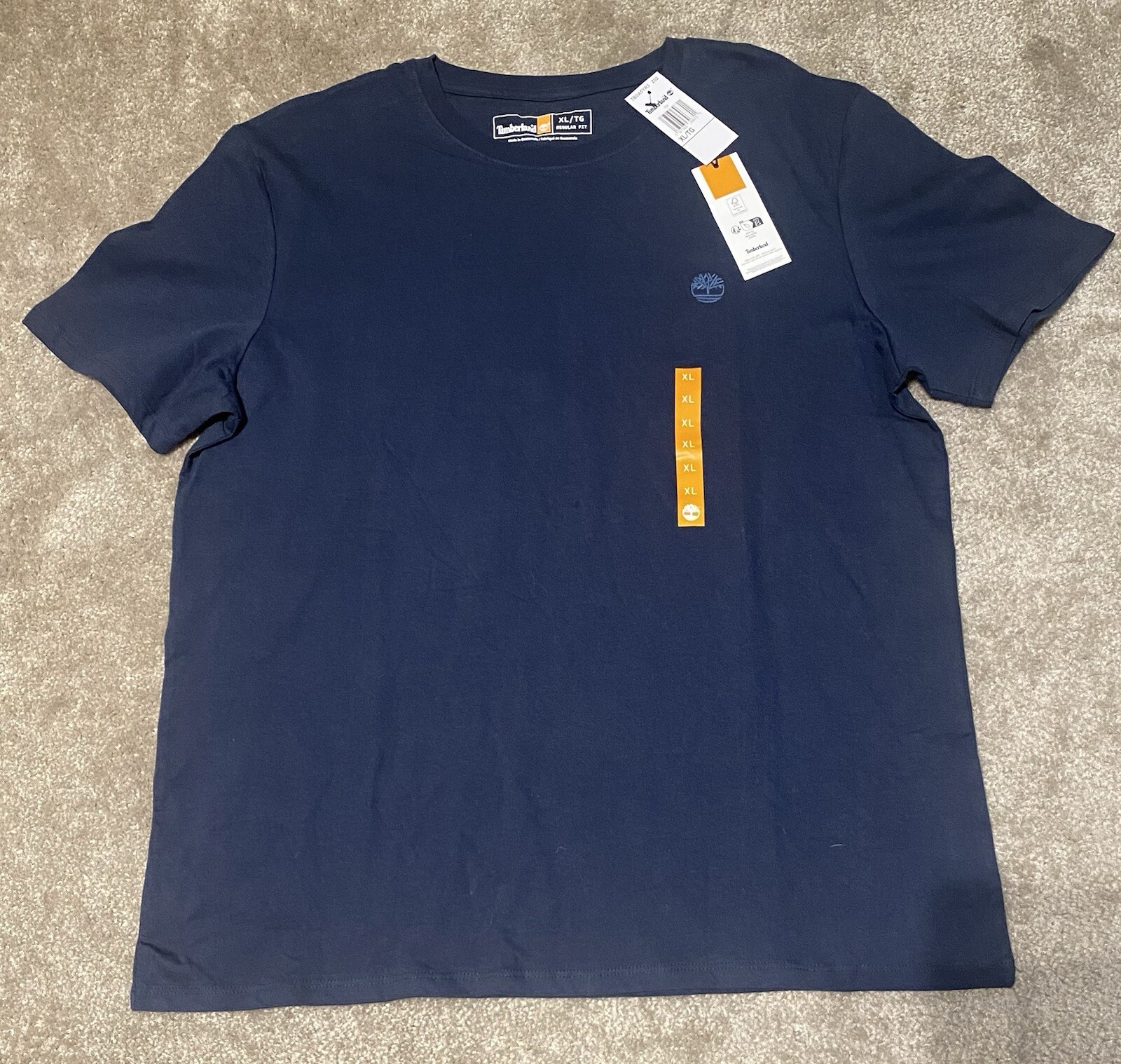 TIMBERLAND Regular Fit Mens T-Shirt Blue XL BRAND NEW