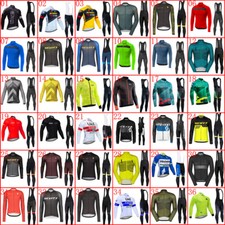 Mens Cycling Jersey Bib Pants Set Autumn Bike Outfits Outdoor Bicycle Sportswear