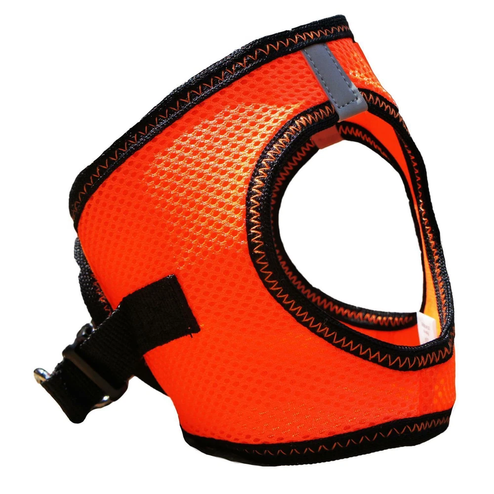 Dog Harness Orange & Black Top Stitch XXXL Clearance