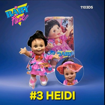 #3 SO HAPPY HEIDI   BABY FACE DOLL Galoob Happy IN BOX LGTI L.G.T.I.