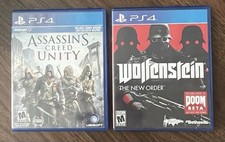 Lot Of 2 PS4 Games - Assassin s Creed Unity And Wolfenstein The New Order