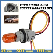 Turn Signal Bulb Socket Wire Harness Set For Nissan Headlight 262439B91A Part US