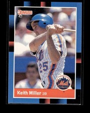 1988 Donruss #562 - Keith Miller - New York Mets Baseball Rookie Card RC. rookie card picture