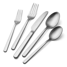 KINGSTONE 20 Pc Silverware Set Flatware for 4 Stainless Steel Dishwasher Safe...