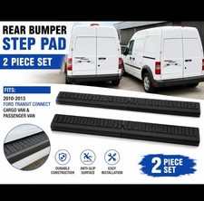 2pc Black Rear Bumper Center Step Pad Ford Transit Connect 2010-2013 Yr Models 2pc Black Rear Bumper Center Step Pad Ford Transit Connect 2010-2013 Yr Models