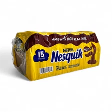 Nesquik Low-Fat Chocolate Milk Beverage Bottles, 8 fl oz - 15 Pack