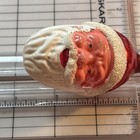 Vintage Mercury Glass Santa West German hand painted glitter flocked — photo 10