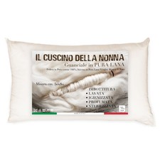 GUANCIALE cuscino della NONNA In Pura Lana Vergine Made in Italy